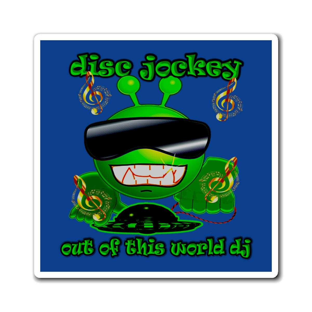 disc jockey - Magnets - (dark blue)
