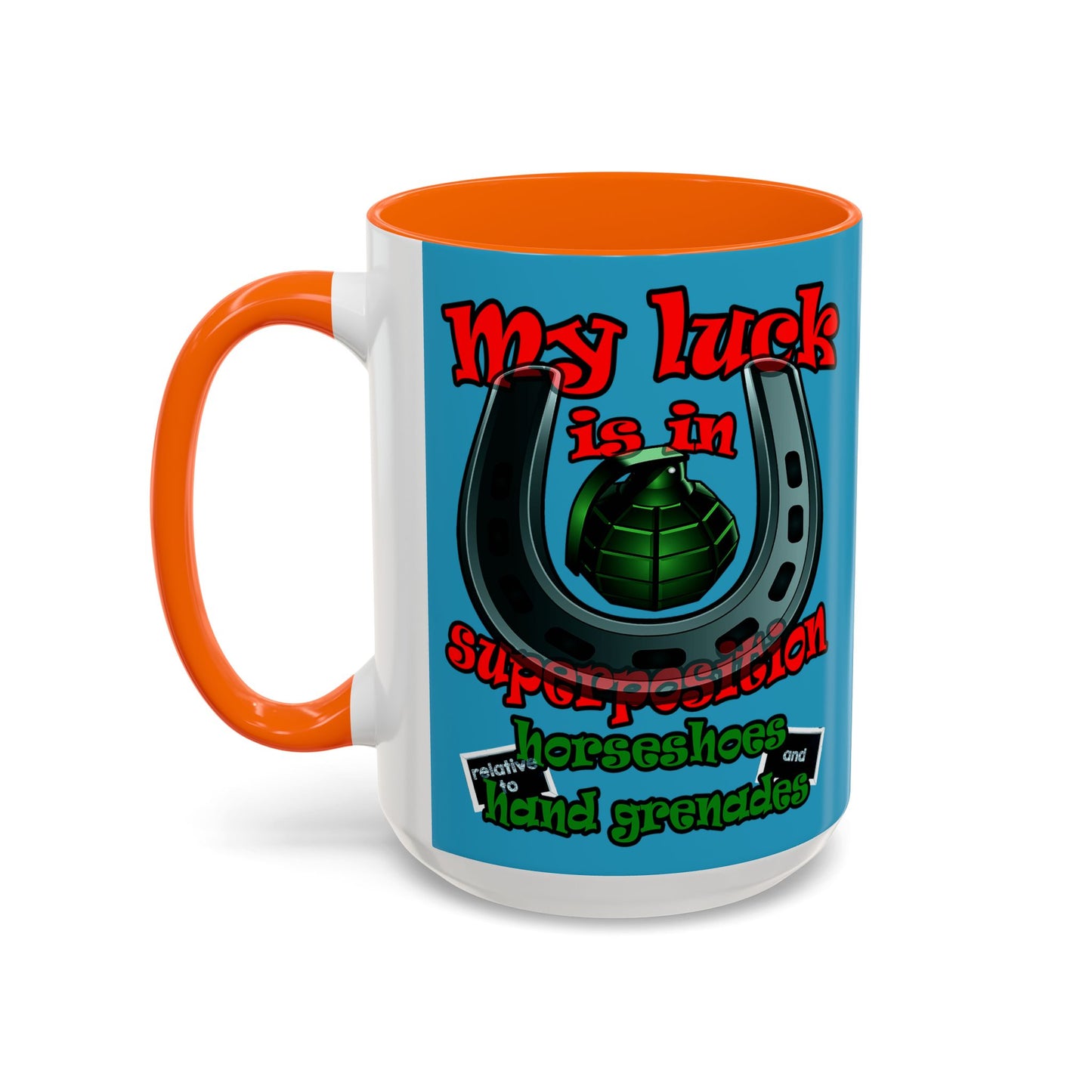 my luck - Accent Mug (turquoise)