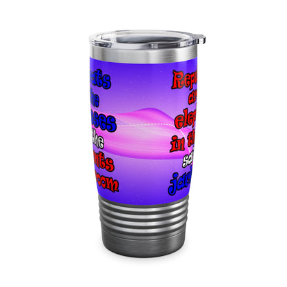 donkeys and elephants - Ringneck Tumbler, 20oz (purple-pink wave)