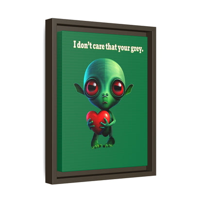 I don't care that your grey - framed canvas art (dark green)