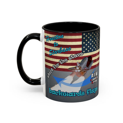 shoot for the stars - Accent Mug (grey-light grey)