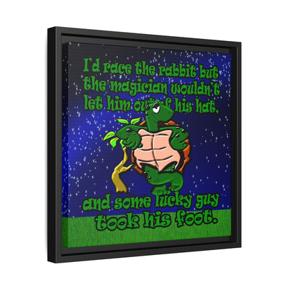 turtle race - framed canvas art ('snoops' background)