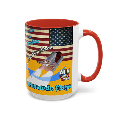 shoot for the stars - Accent Mug (yellow)
