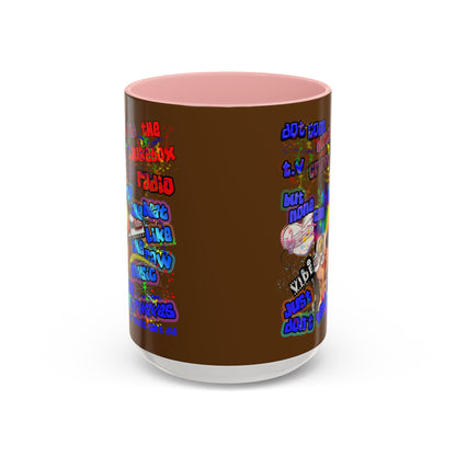 drop the beat - Accent Mug (brown)