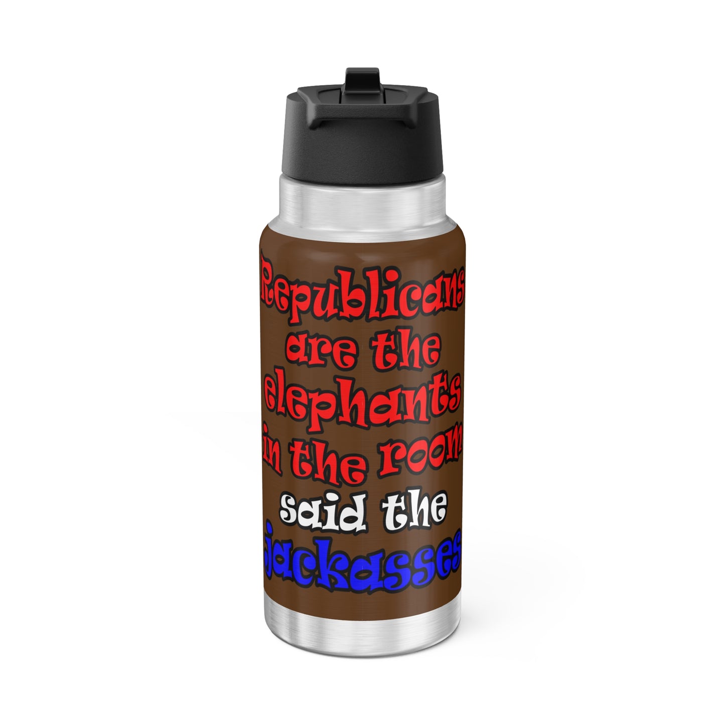 donkeys and elephants - Gator Tumbler, 32oz (brown)