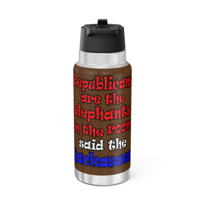 donkeys and elephants - Gator Tumbler, 32oz (brown)