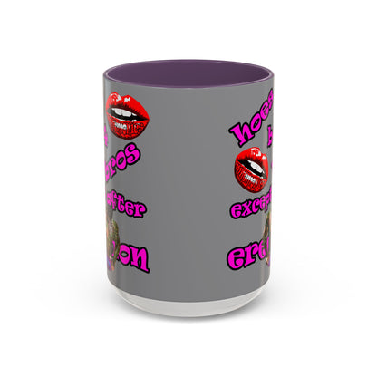 hoes b4 bros - Accent Mug (grey)