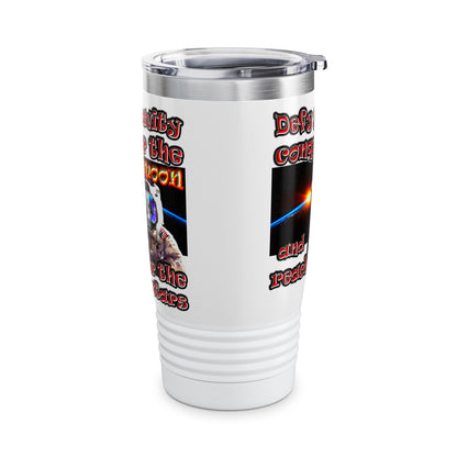 defy conquer reach - Ringneck Tumbler, 20oz (white)