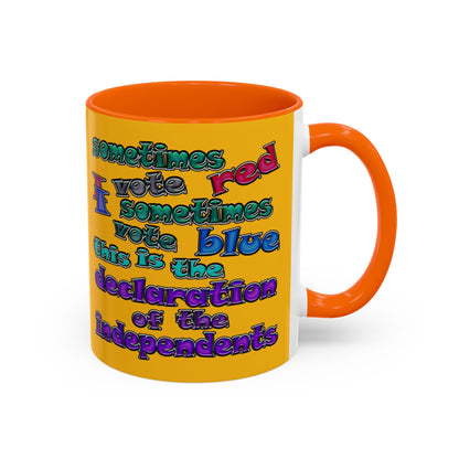 declaration of the independents - Accent Mug (yellow)