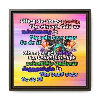 doggystyle - framed canvas art (color blur)