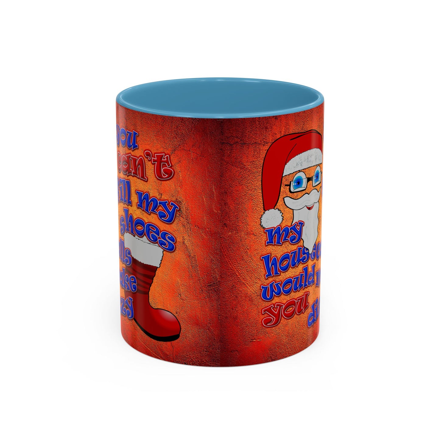 santa's shoes - Accent Mug (burnt orange)