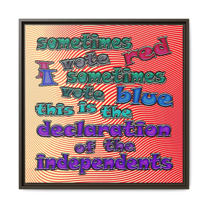 declaration of the independents - framed canvas art (yellow-orange wave)