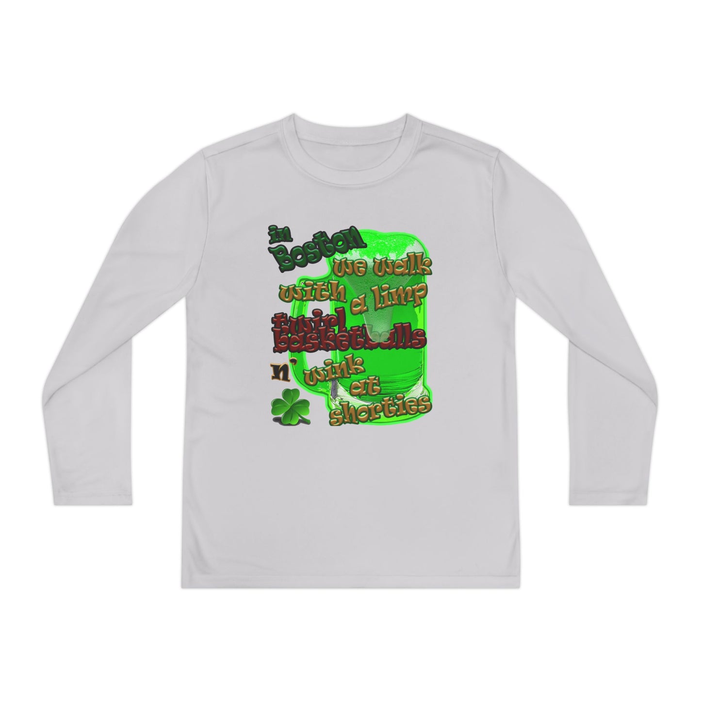 celtics logo - Youth Long Sleeve Competitor Tee