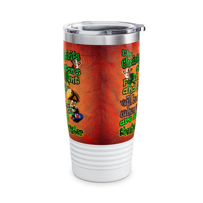 christmas spirits of boston - Ringneck Tumbler, 20oz (burnt orange)