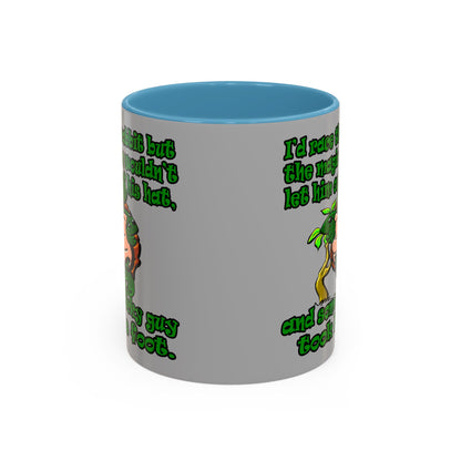turtle race - Accent Mug (light grey)