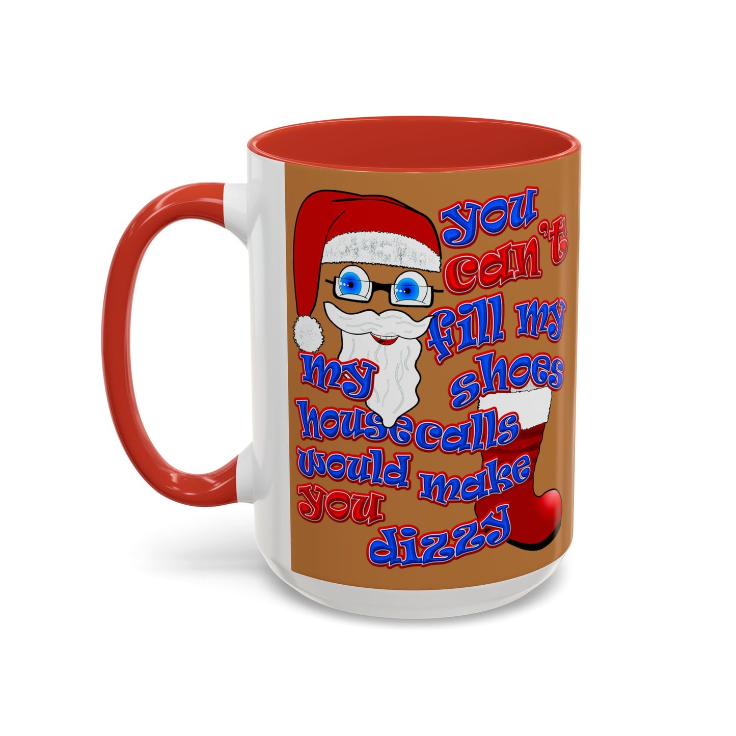 santa's shoes - Accent Mug (light brown)
