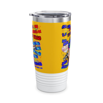 drop the beat - Ringneck Tumbler, 20oz (yellow)