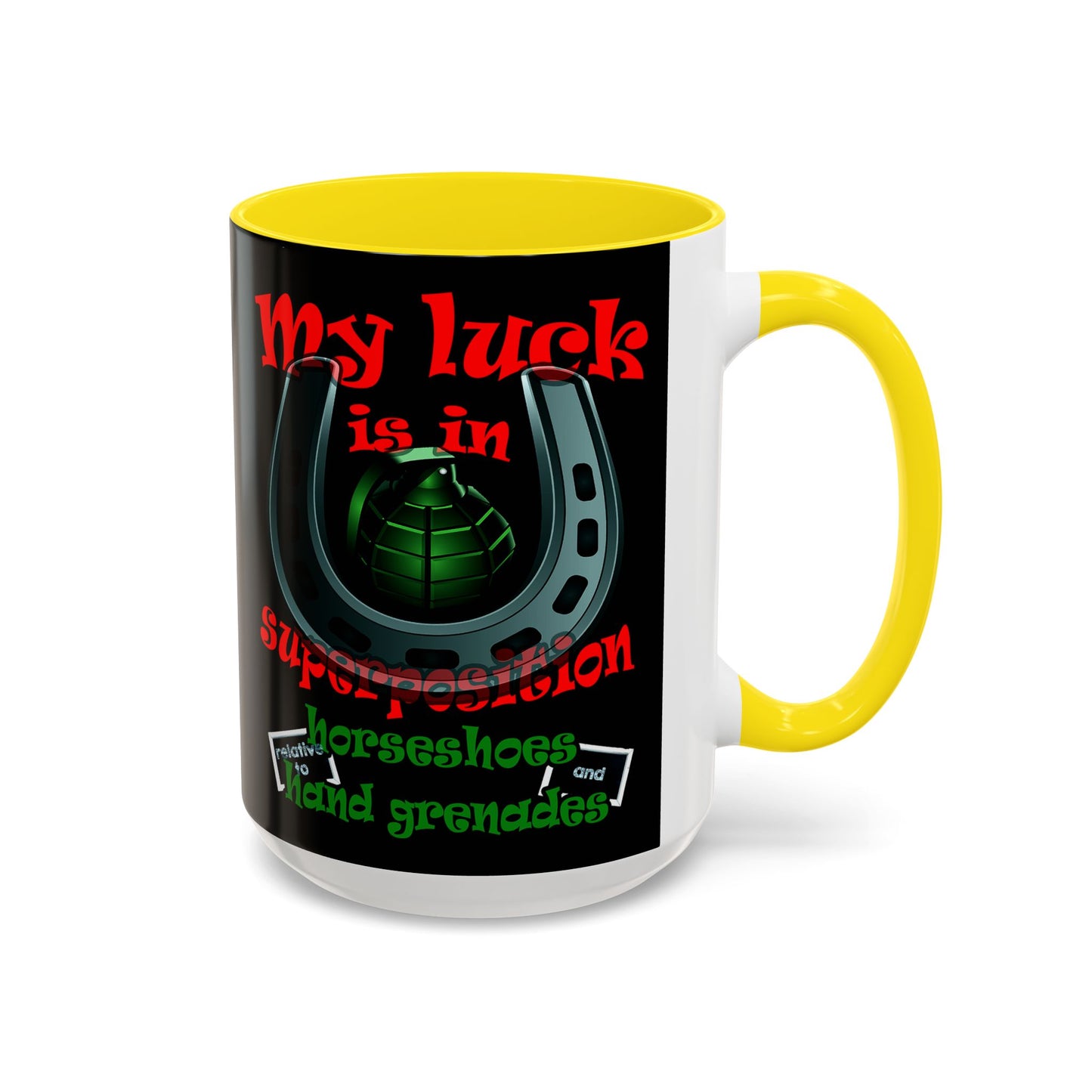 my luck - Accent Mug (black)