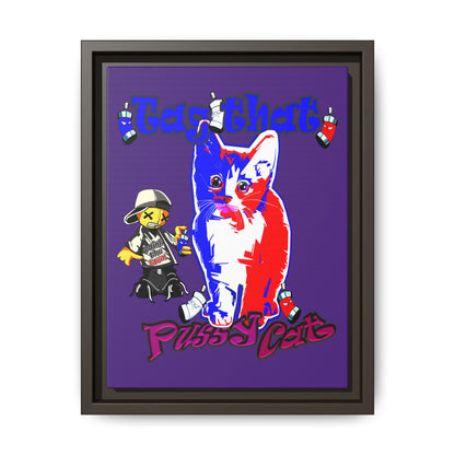 tag that - framed canvas art (purple)