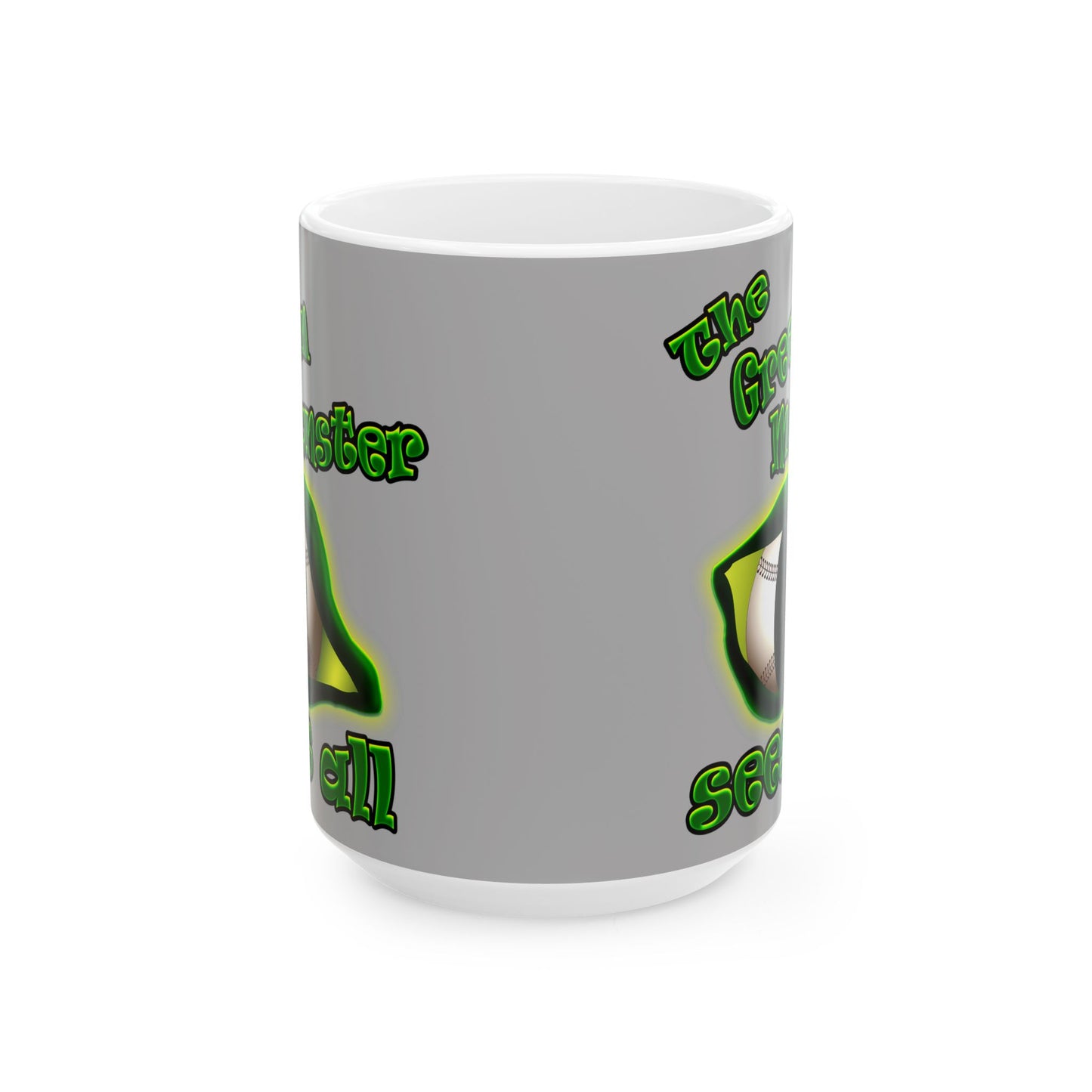 green monster - White Mug (light grey)