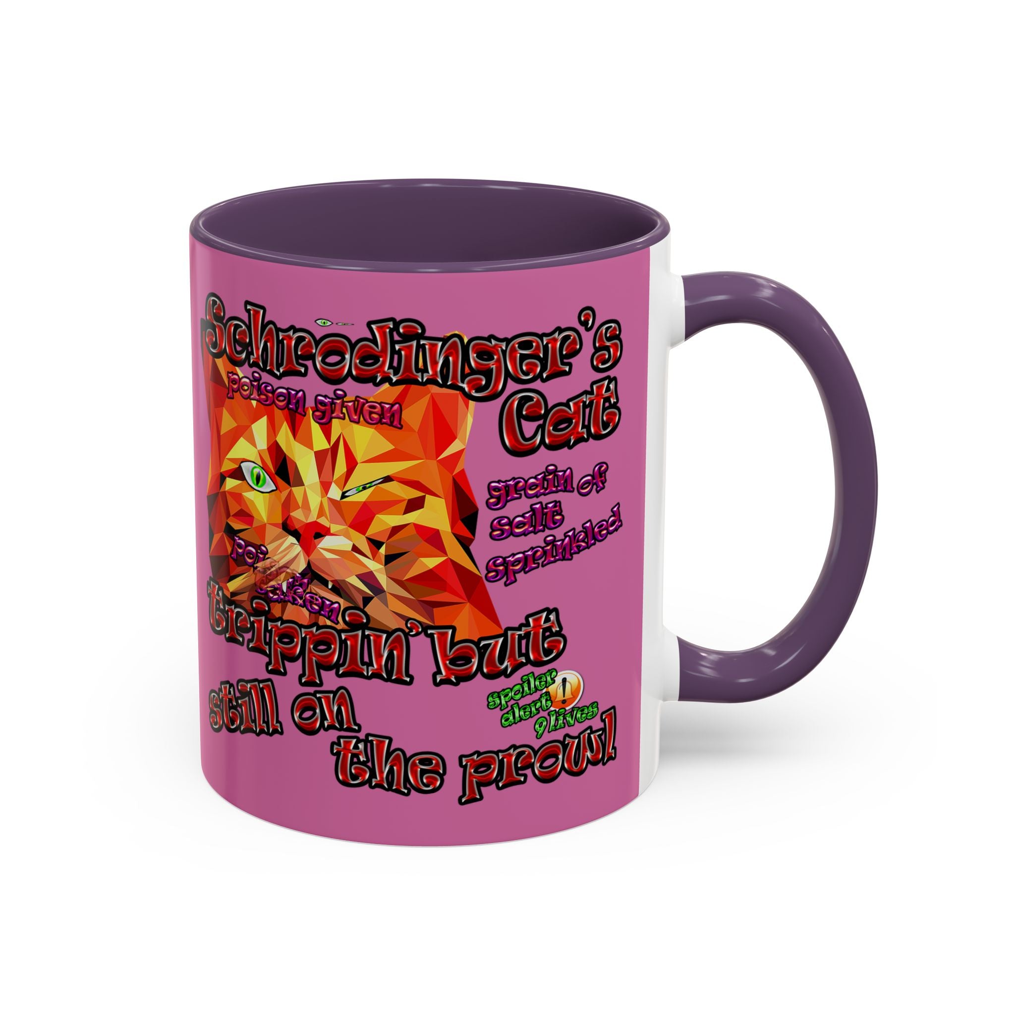 schrodinger's cat - Accent Mug (light pink)