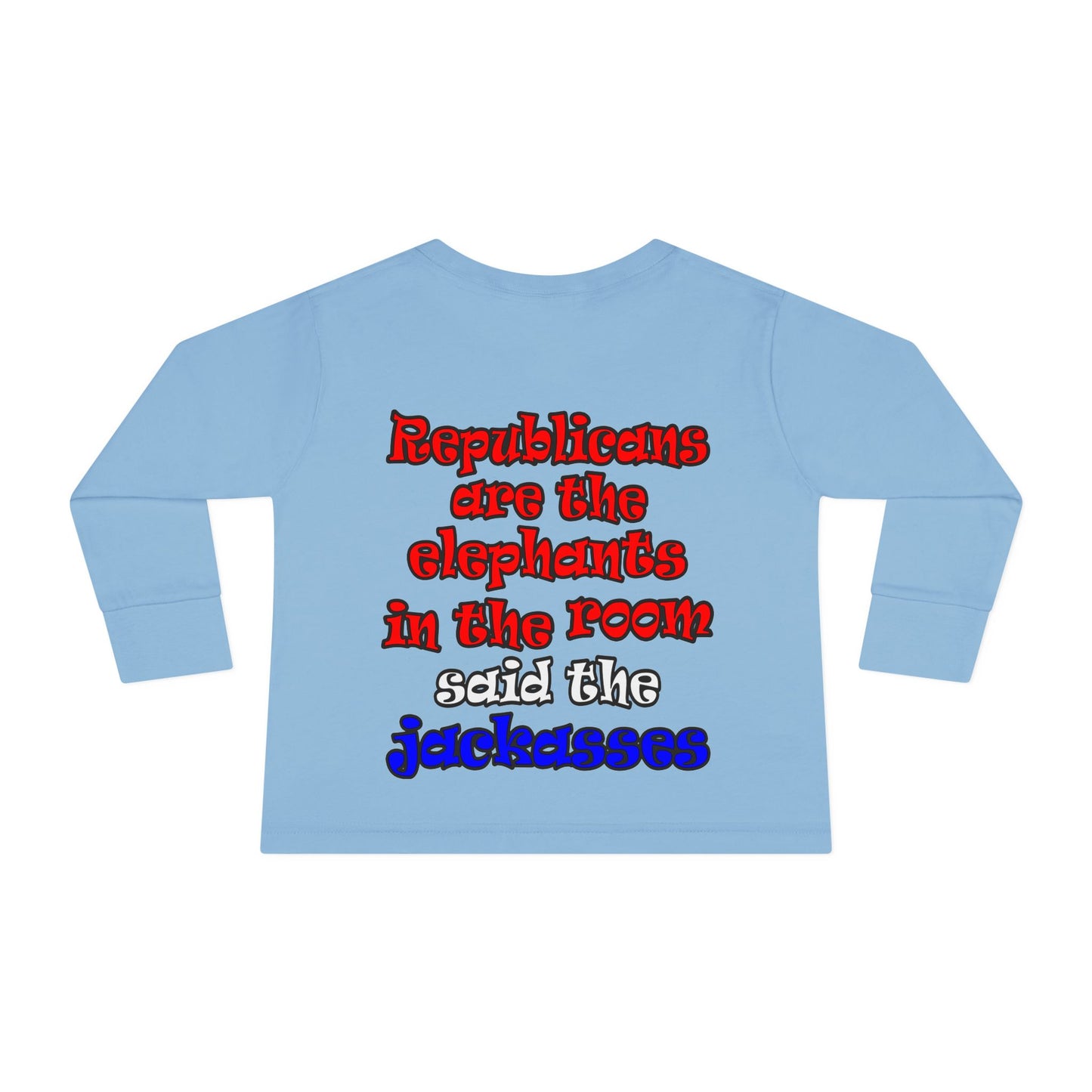 donkeys and elephants - Toddler Long Sleeve Tee