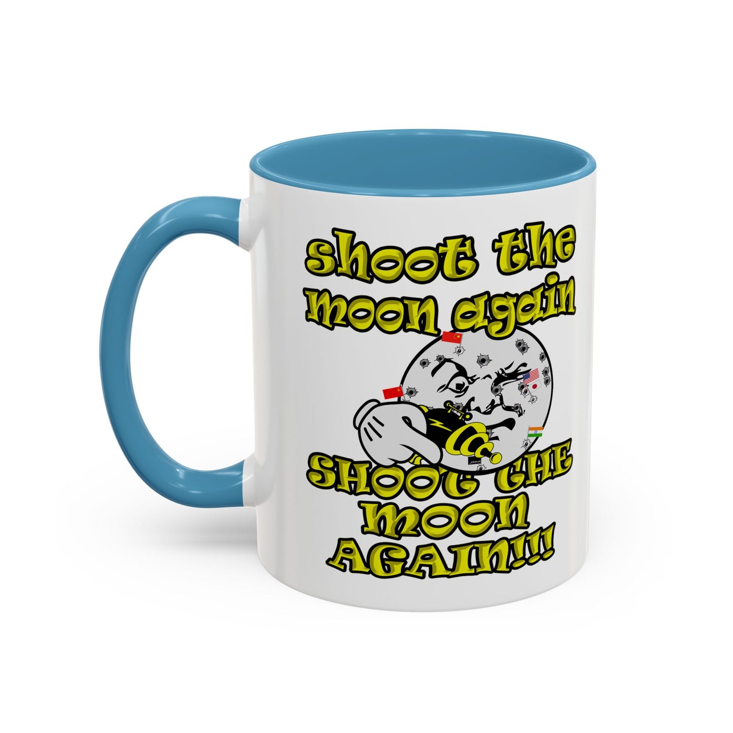 shoot the moon again - Accent Mug (white)