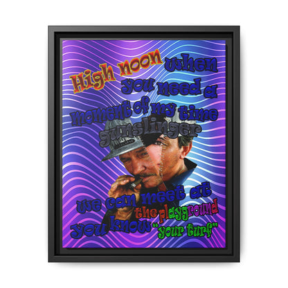 high noon - framed canvas art (purple wave)