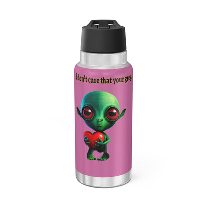 I don't care that your grey - Gator Tumbler, 32oz (light pink)