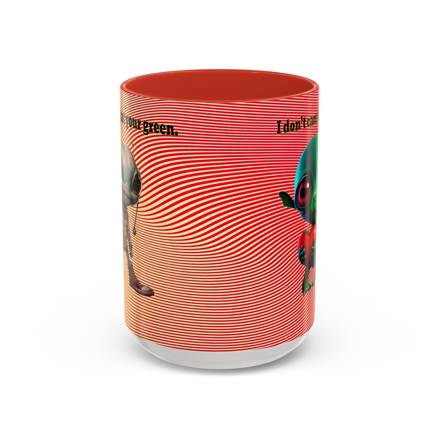 I don't care that your grey - Accent Mug (yellow-orange wave)