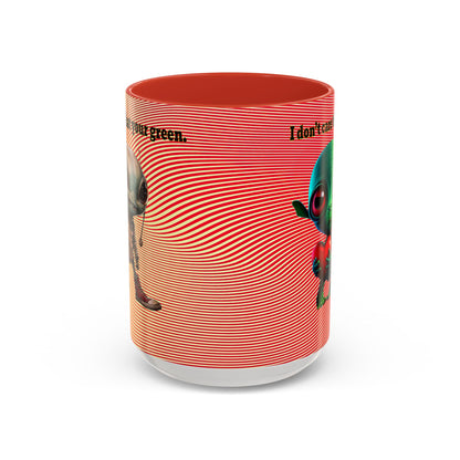 I don't care that your grey - Accent Mug (yellow-orange wave)