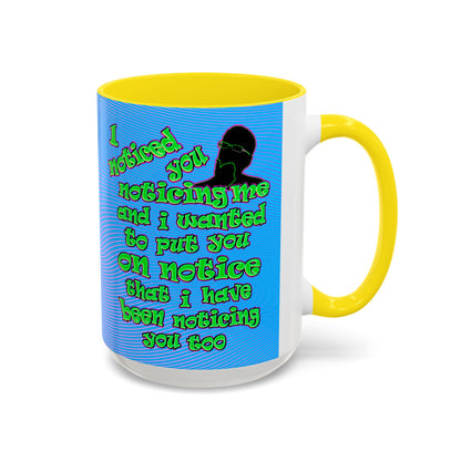 noticed you noticing - Accent Mug (light blue-purple wave)