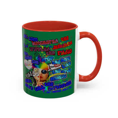drop the beat - Accent Mug (dark green)