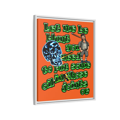 og - framed canvas art (orange)