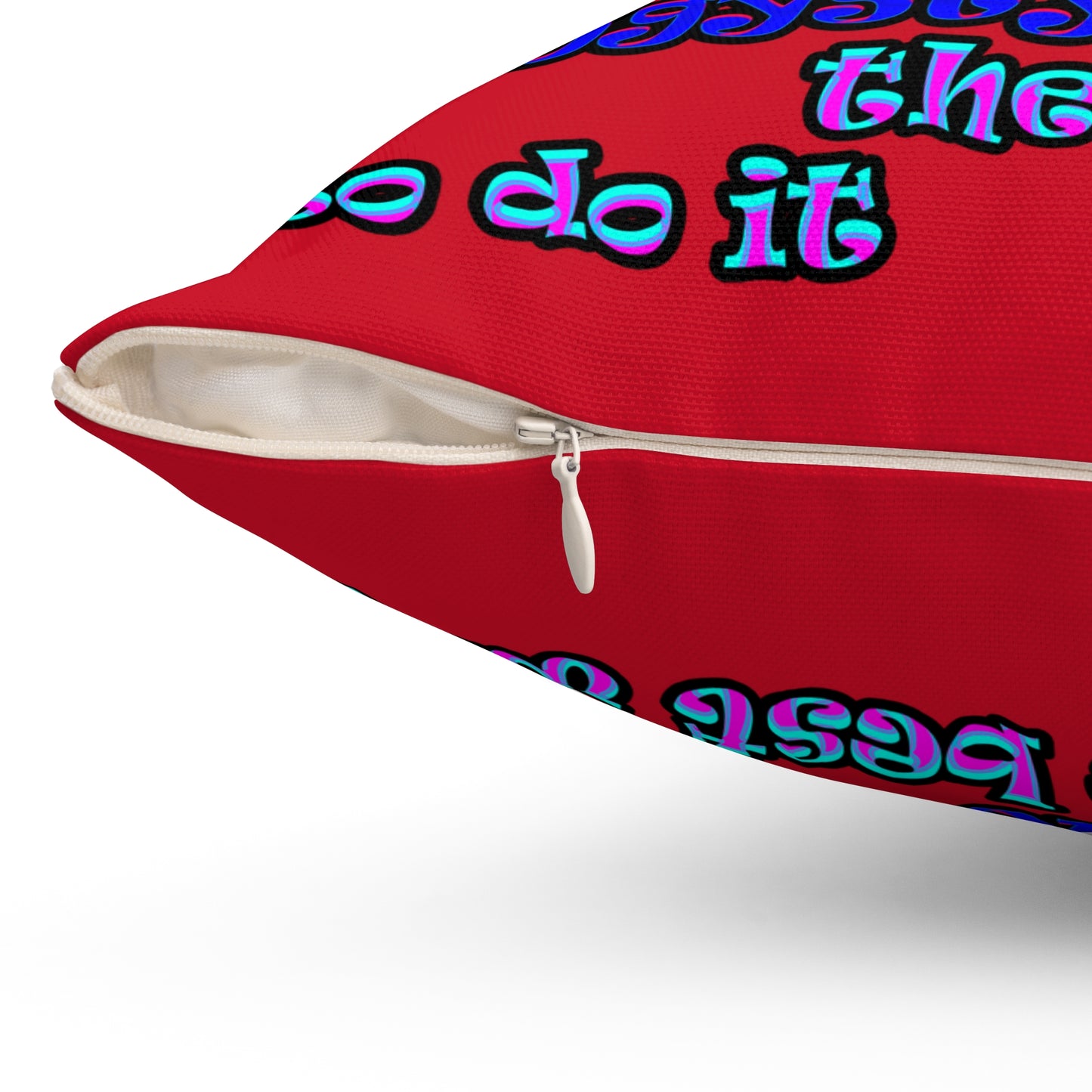 doggystyle - Spun Polyester Square Pillow - (dark red)
