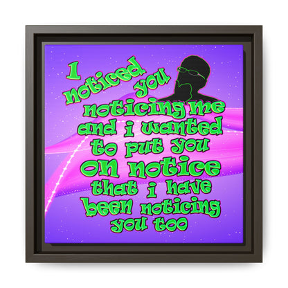 noticed you noticing - framed canvas art (purple-pink wave)