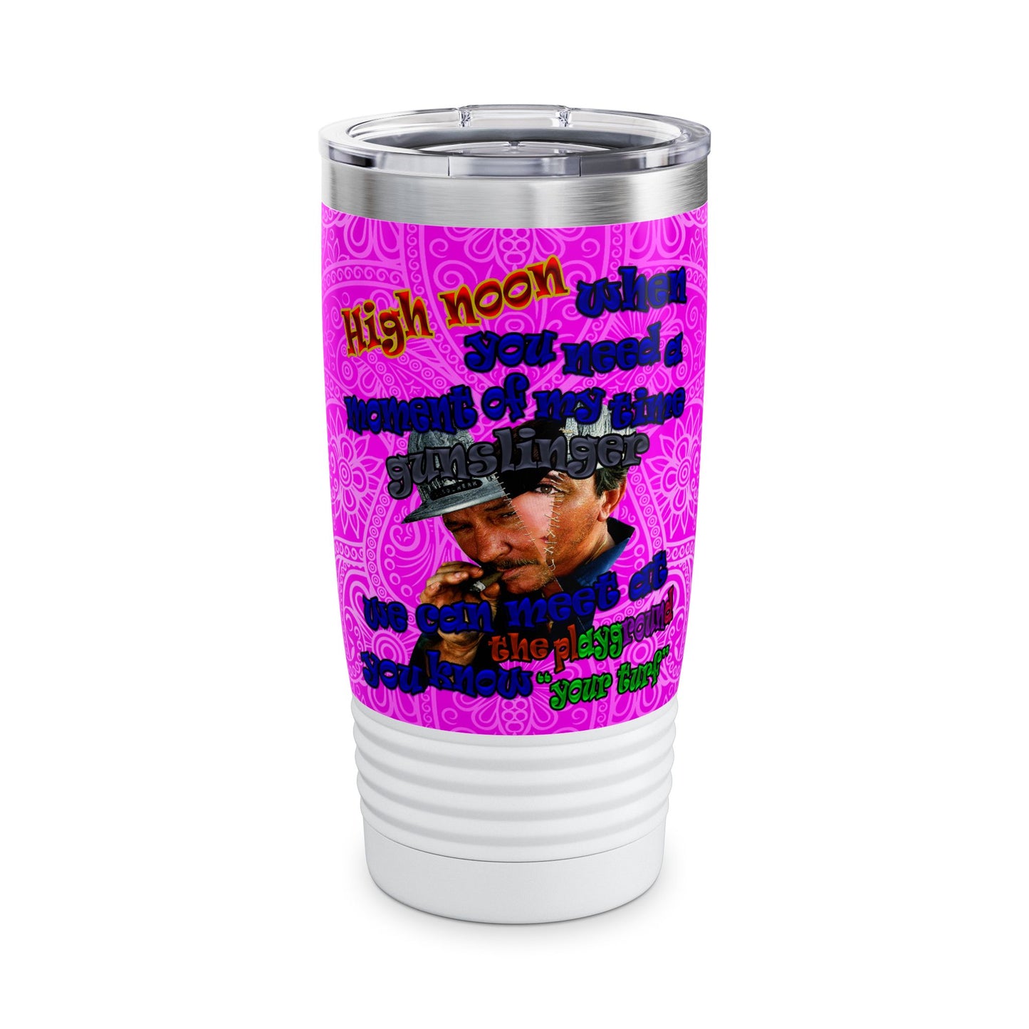 high noon - Ringneck Tumbler, 20oz (pink swirl)