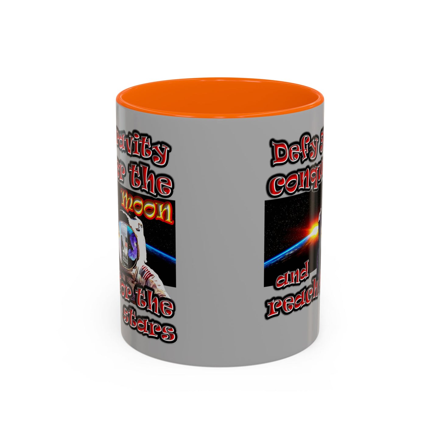 defy conquer reach - Accent Mug (light grey)