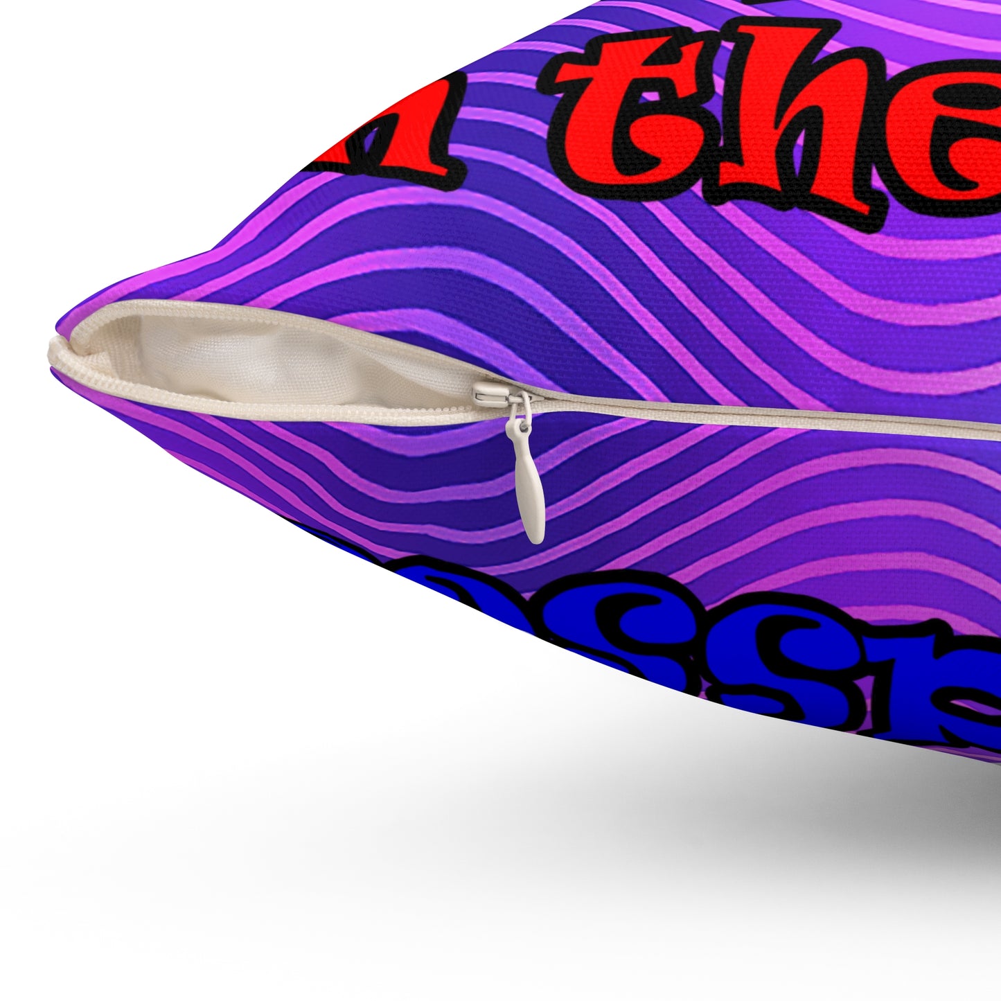 donkeys and elephants - Spun Polyester Square Pillow - (purple wave)