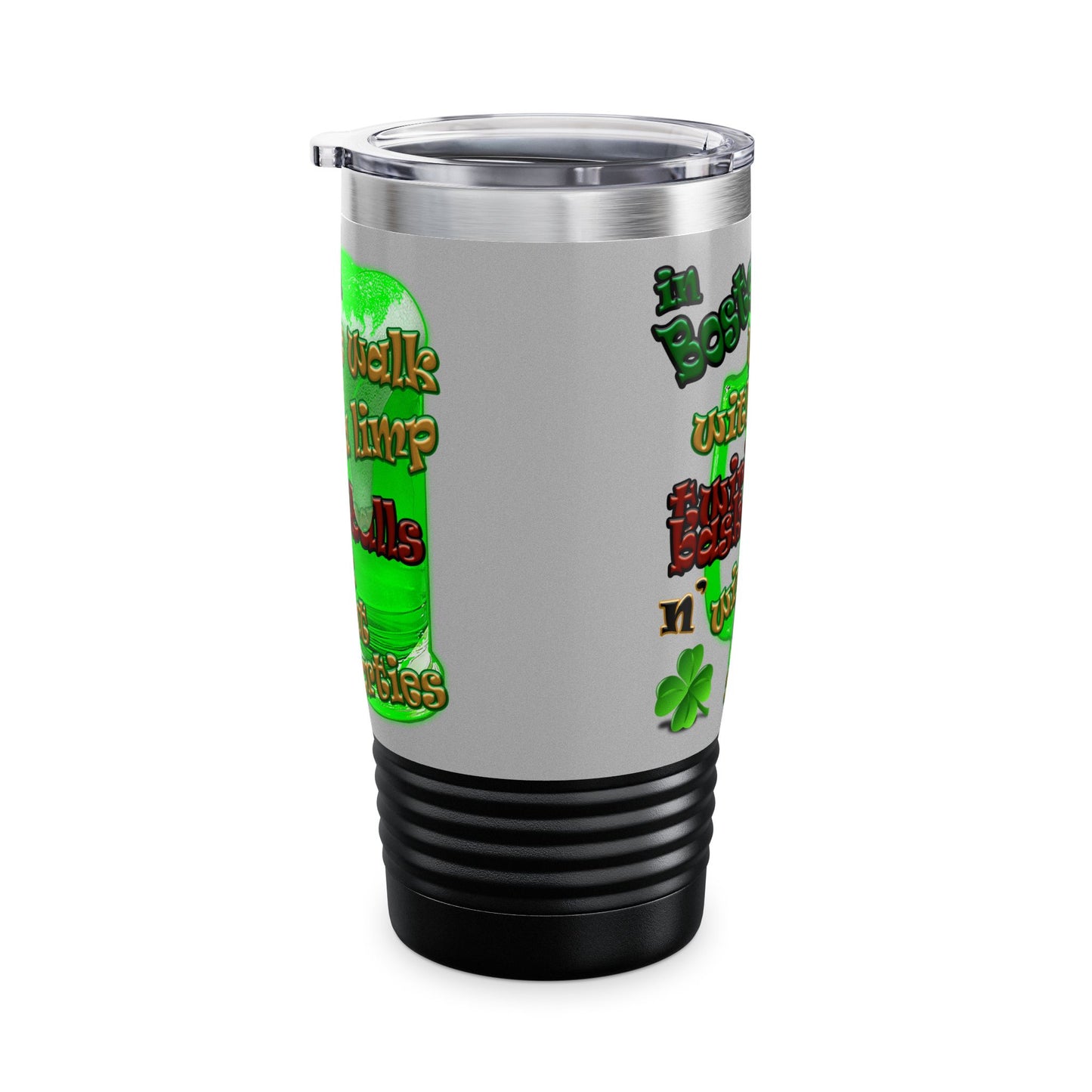 celtics logo - Ringneck Tumbler, 20oz (light grey)