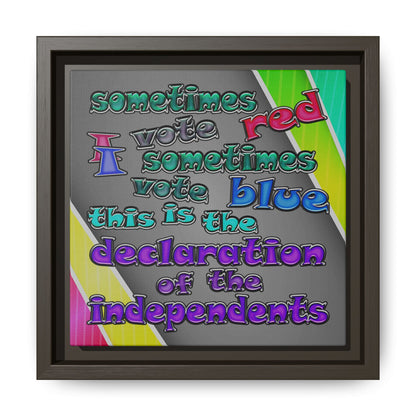 declaration of the independents - framed canvas art (rainbow split)