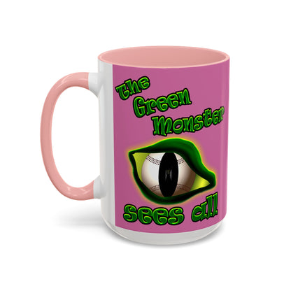 green monster - Accent Mug (light pink)