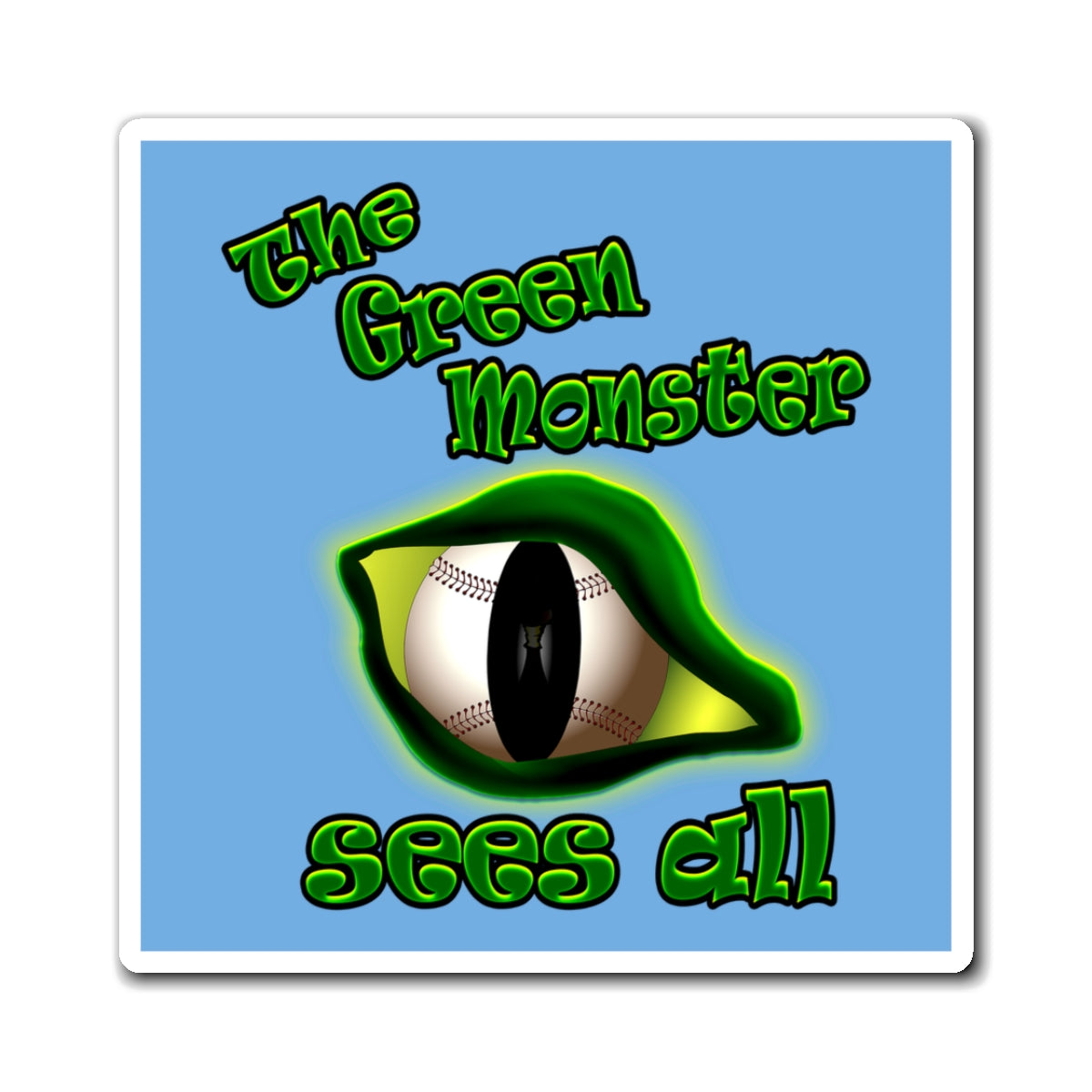 green monster - Magnets - (light blue)