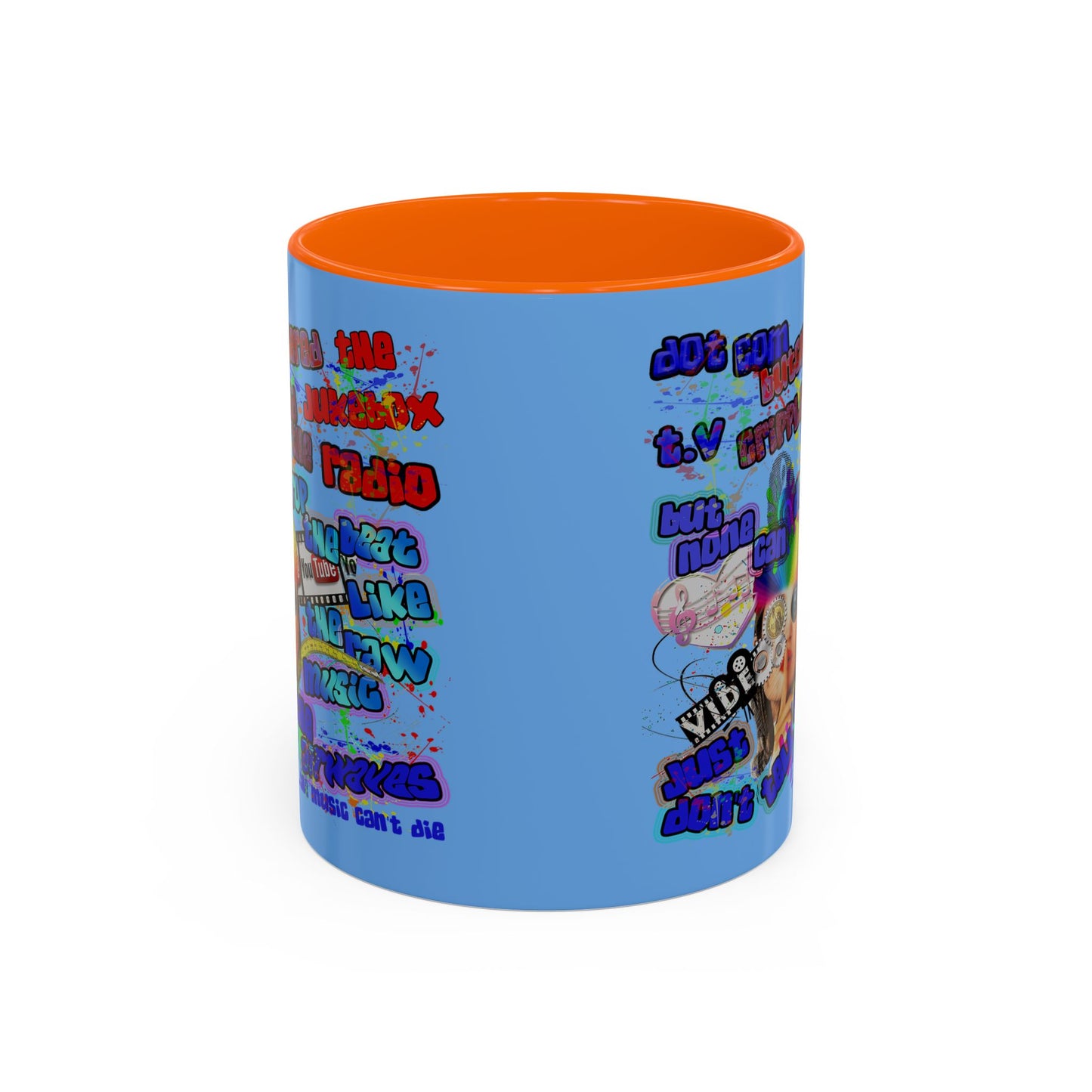 drop the beat - Accent Mug (light blue)