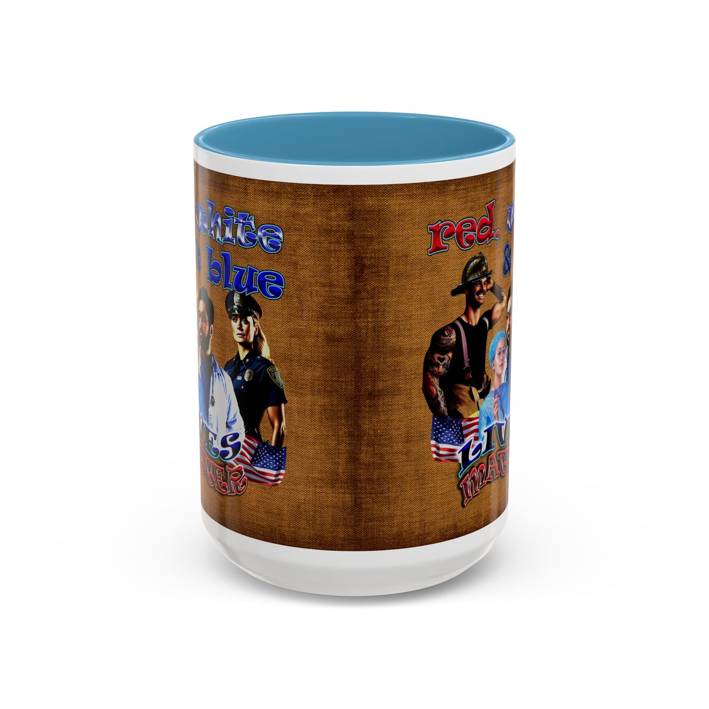 rw&b lives matter - Accent Mug (brown papyrus)