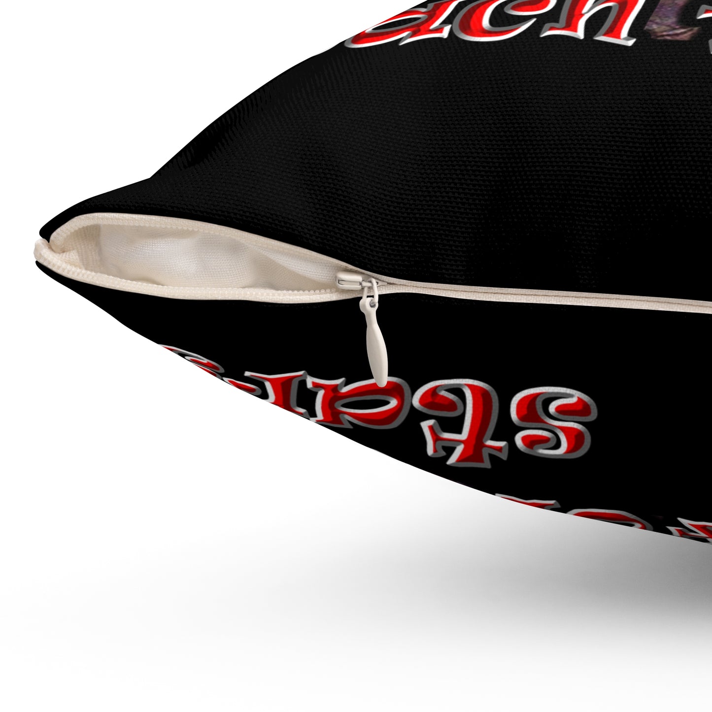 defy conquer reach - Spun Polyester Square Pillow - (black)