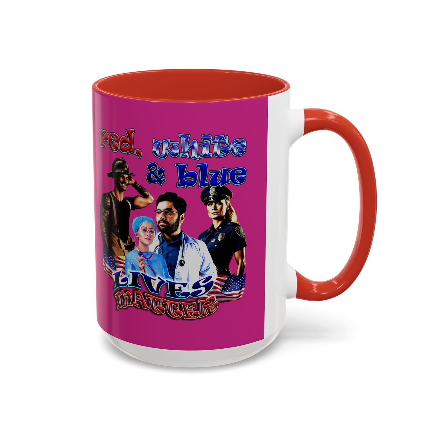 rw&b lives matter - Accent Mug (pink)