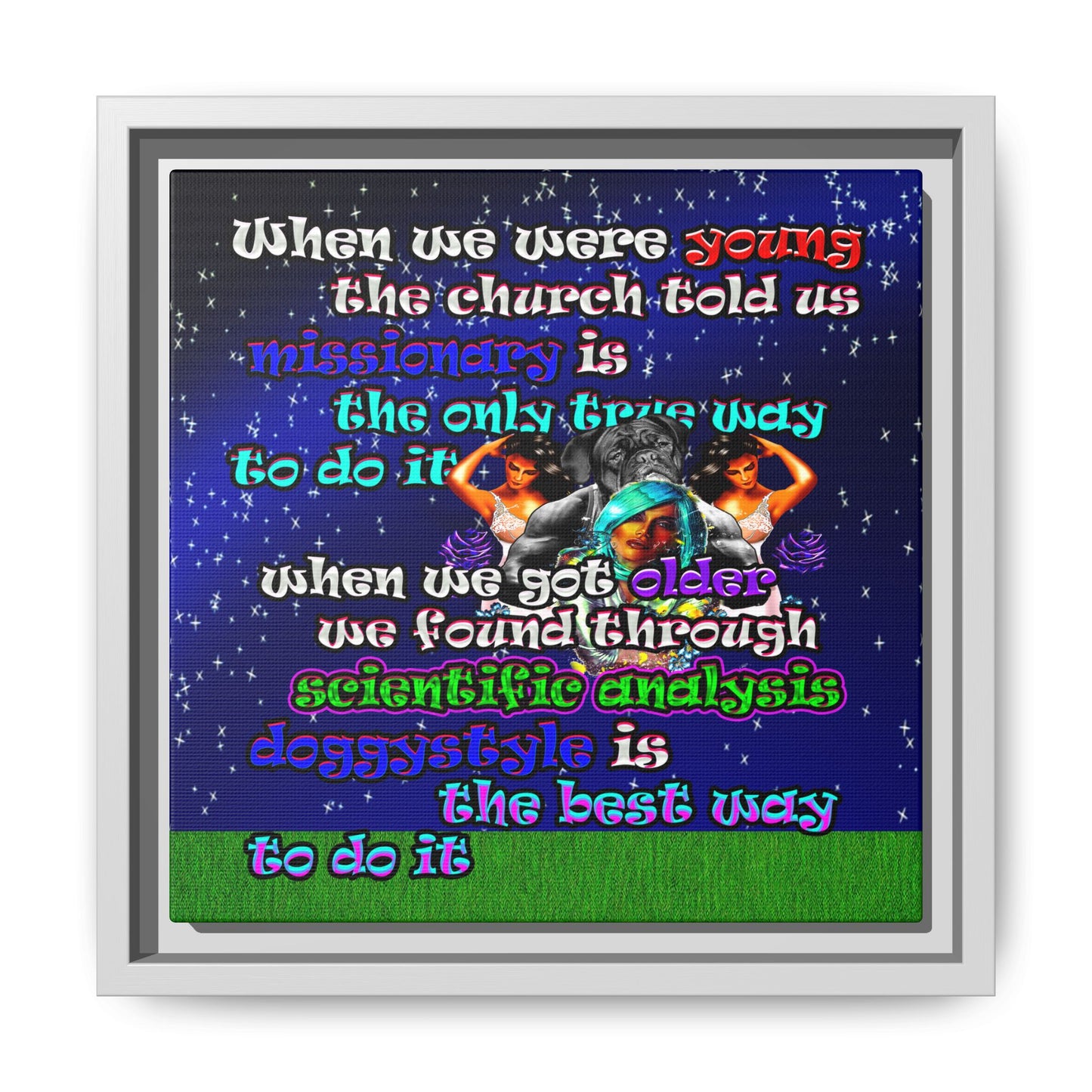 doggystyle - framed canvas art ('snoops' background)