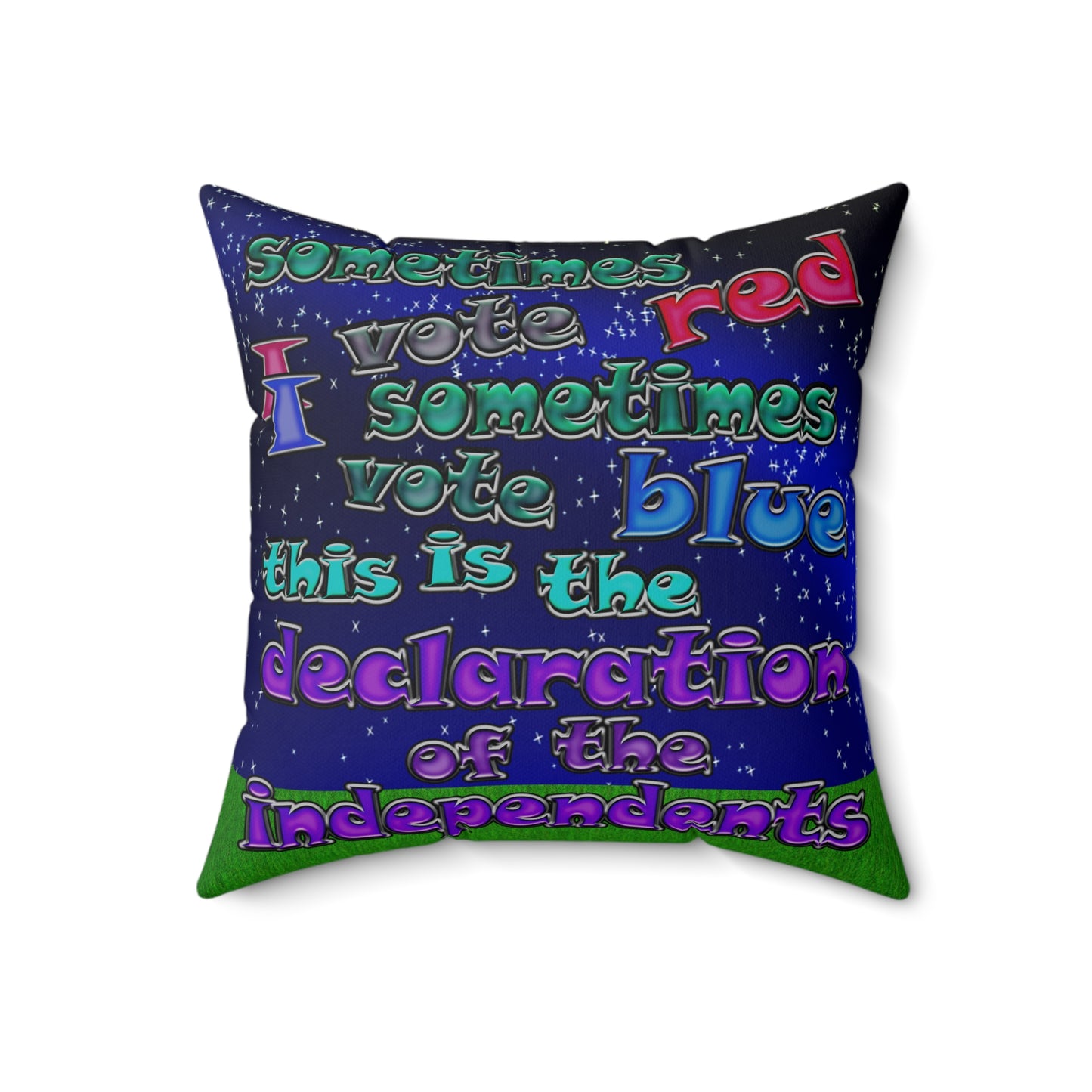 declaration of the independents - Spun Polyester Square Pillow - ('snoops' background)