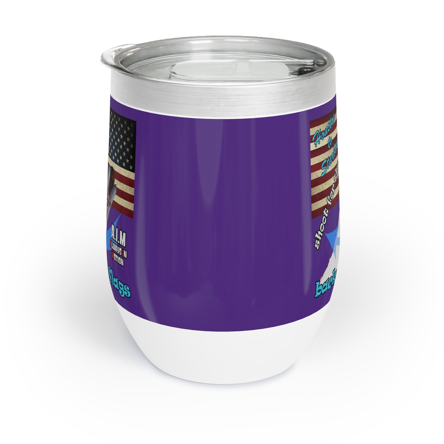 shoot for the stars - Chill Wine Tumbler (purple)
